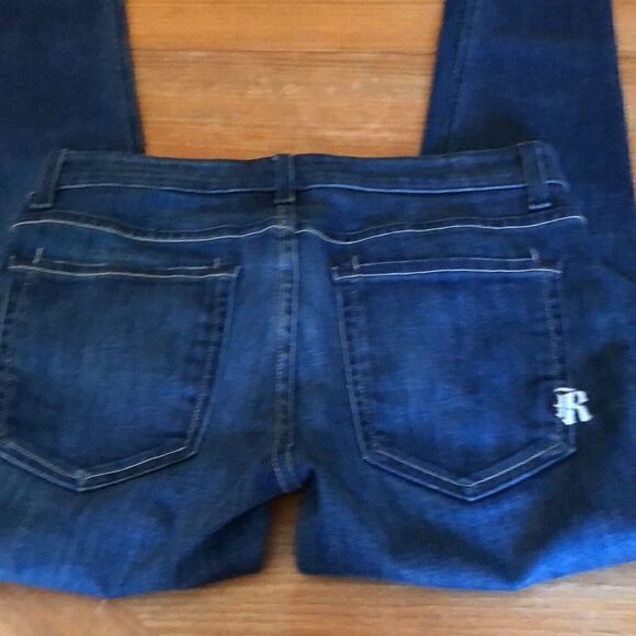 Rich & Skinny Funnel jeans Size 28 light whiskering and fading on dark denim - Picture 5 of 12